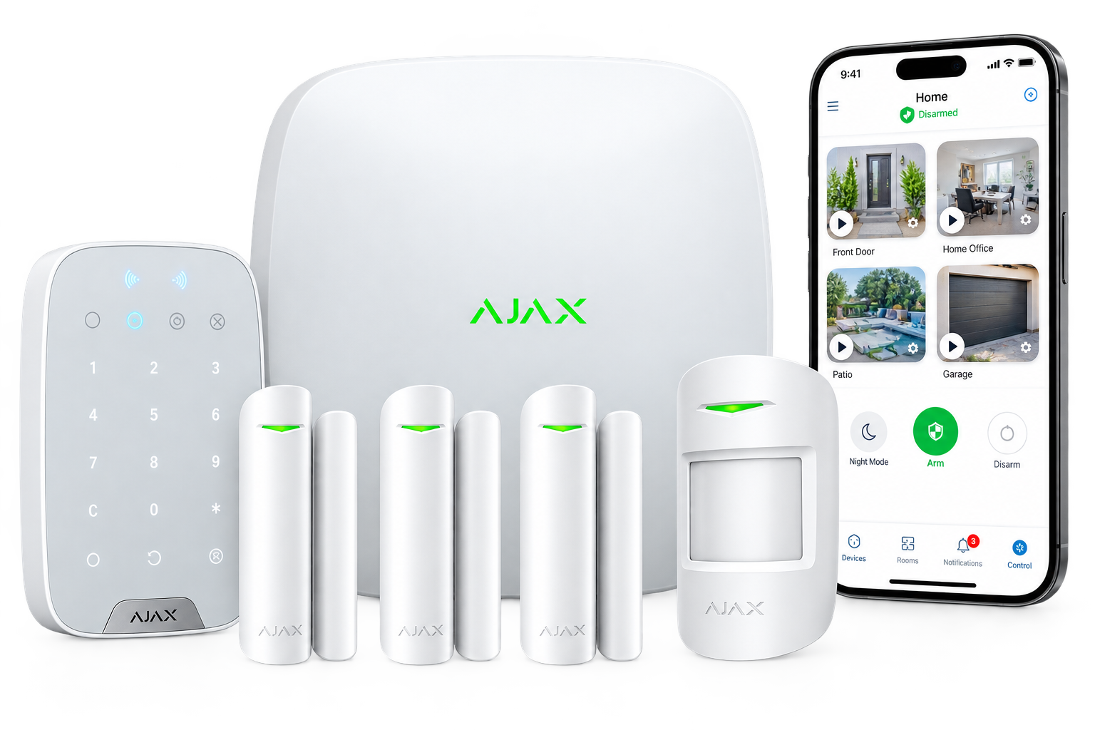 Ajax security hardware used by KLEVR